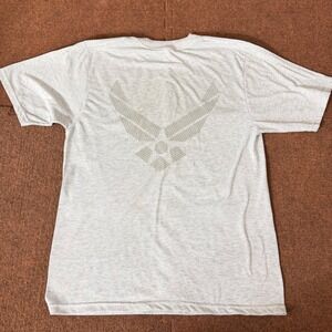 US Air Force PTU T-Shirt Ash Gray Reflective Logo Military Issue Medium UNICOR